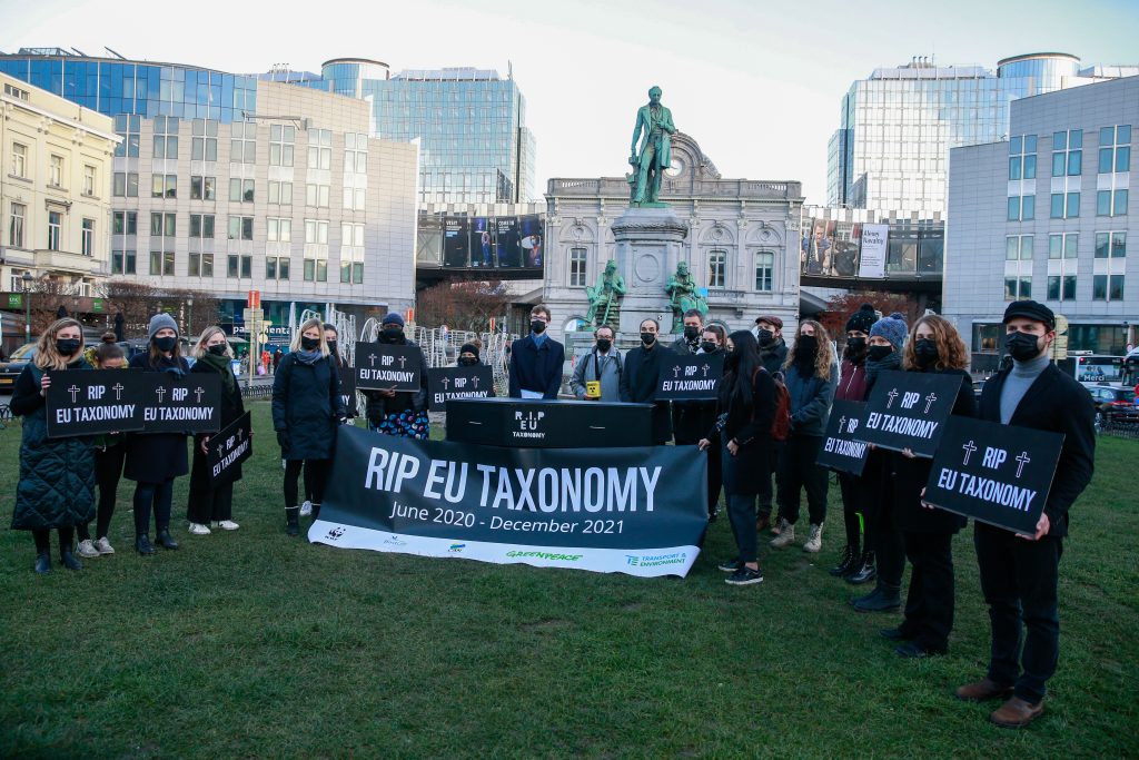 WWF protest in Brussels