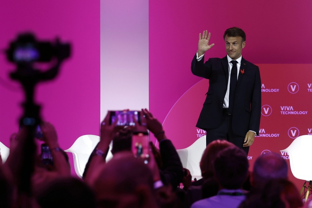 French President Macron visits Vivatech conference