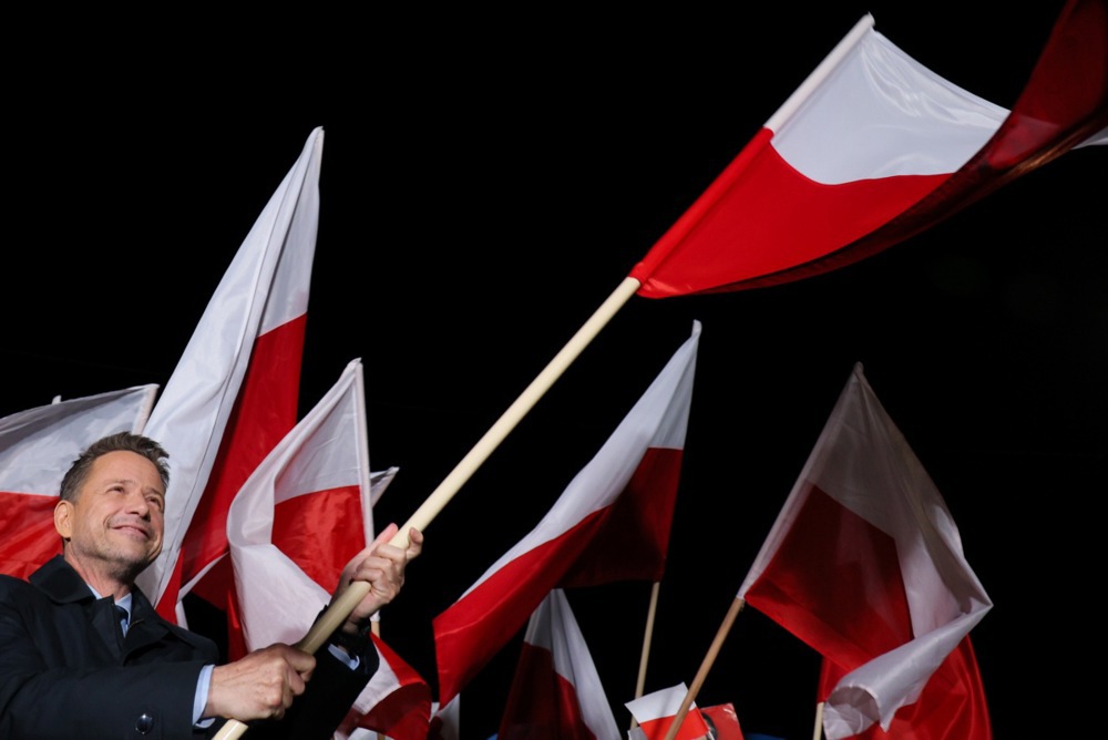 Candidate presidential elections Rafal Trzaskowskis campaigns in Miedzyborow