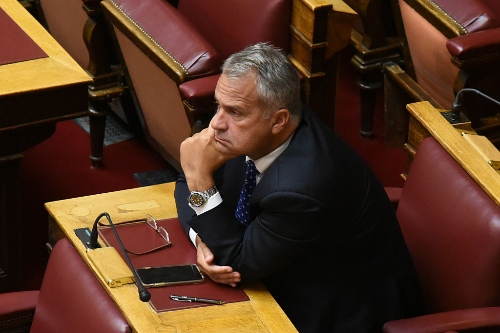 Parliamentary dispute at level of Party leaders on the topic of corruption. In Athens on October 10., 2016