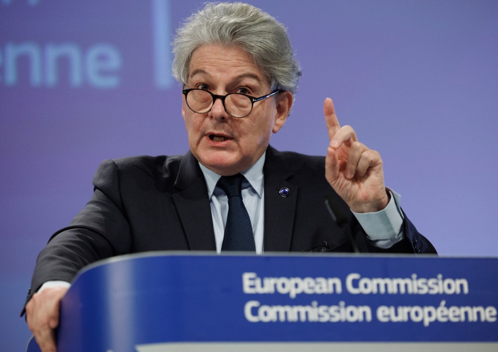 French European Commissioner Thierry Breton resigns