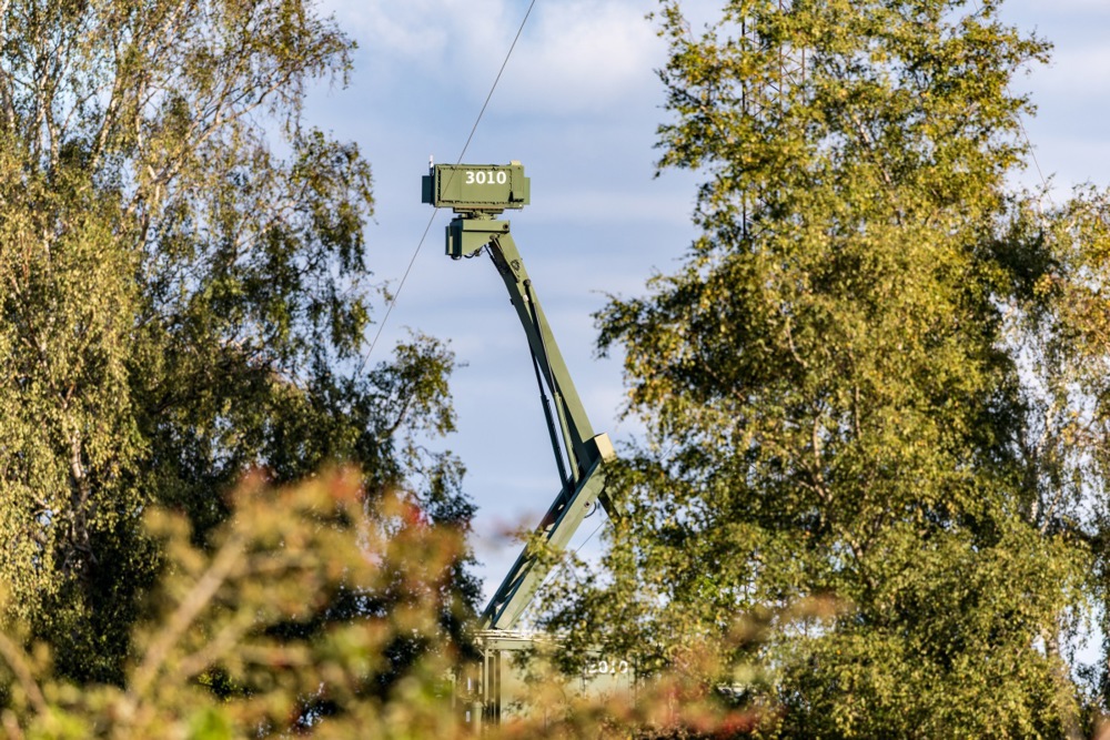 A mobile radar installation on the coast of Oresund in the aftermath of drone sightings