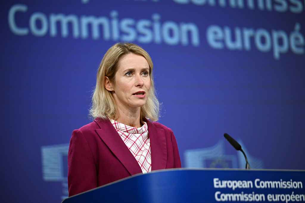Kaja Kallas and Maros Sefcovic hold a joint press conference in Brussels