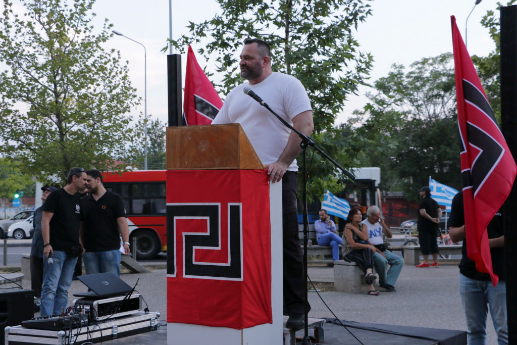 Golden Dawn held a torch-lit protest in Thessaloniki