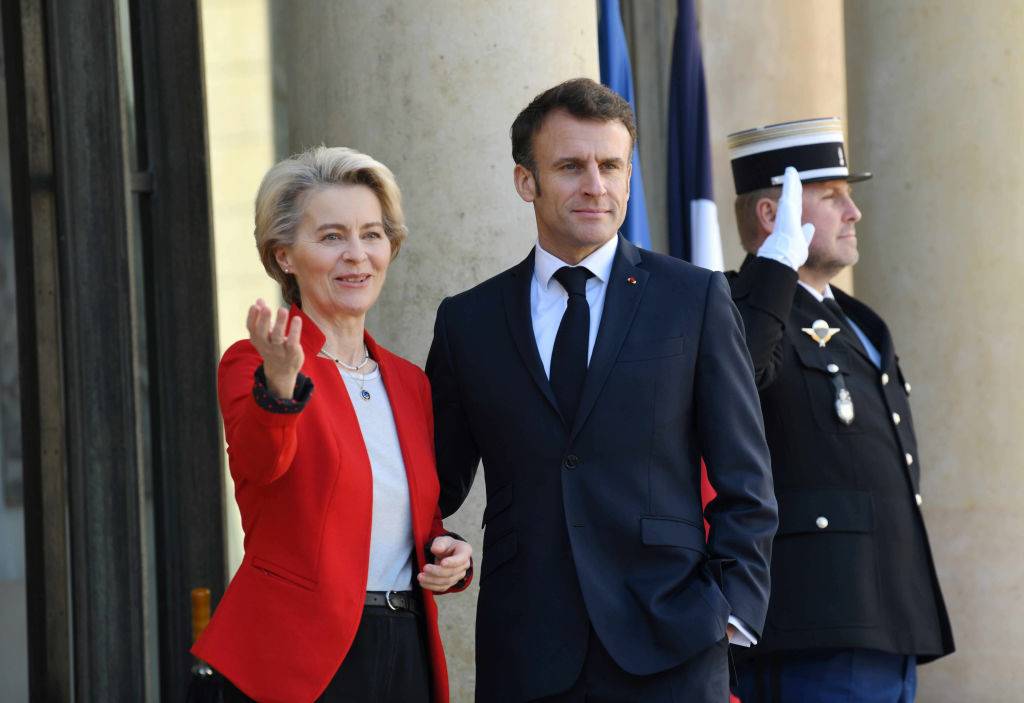 French President Macron Hosts EU President