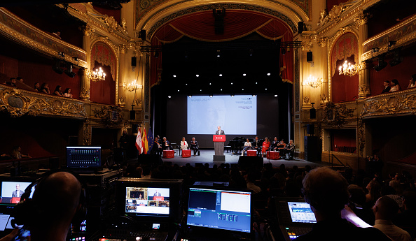 The King And Queen Of Spain Attend The Closing Ceremony Of The Academic Year Of The College Of Europe In Bruges (belgium).