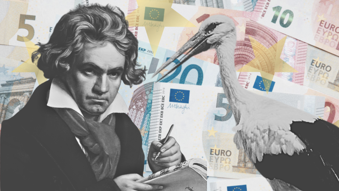 Crise d'identité de l'euro : Beethoven ou oiseaux, le duel des billets