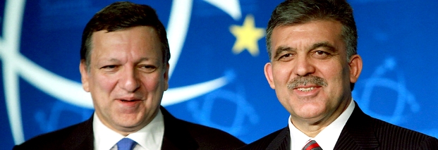 EU-Kommissionspräsident Barroso und der türkische Präsident Gül. Reicht ihnen eine enge Partnerschaft? Foto: dpa.