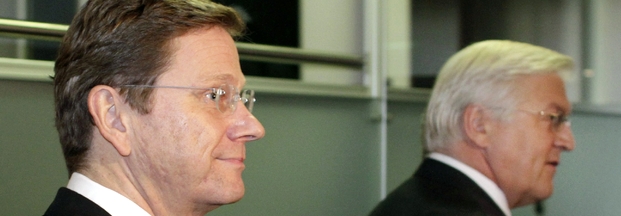 Guido Westerwelle betritt die Bühne der EU-Politik. Foto: dpa.