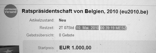 Belgiens Adresse für 1000 Euro