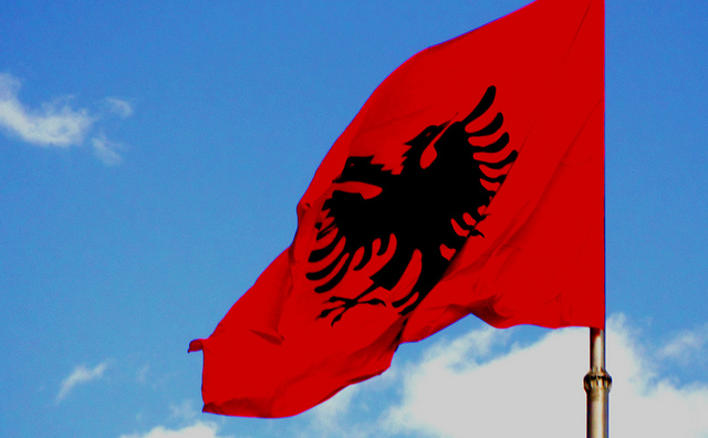 Albanian flag [Les Haines/Flickr]