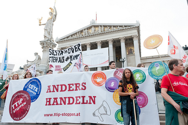 Anti-TTIP-Demonstrationen in Europas Hauptstädten
