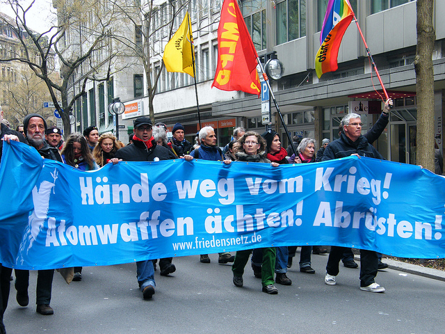 Mahnung zum Kampf gegen Atomwaffen