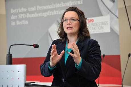 SPD-Fraktionschefin Nahles zur Kooperation mit Linken im Bundestag bereit
