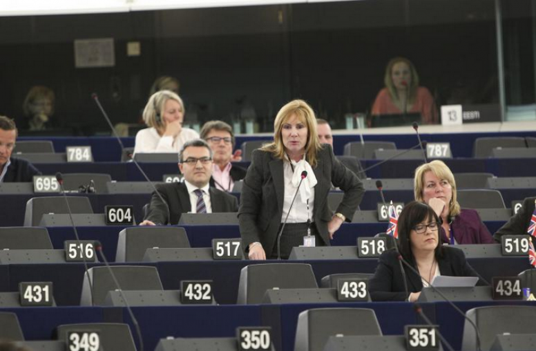 Die frühere UKIP-Abgeordnete Janice Atkinson ist jetzt ein Mitglied der Fraktion „Europa der Nationen und der Freiheiten“
