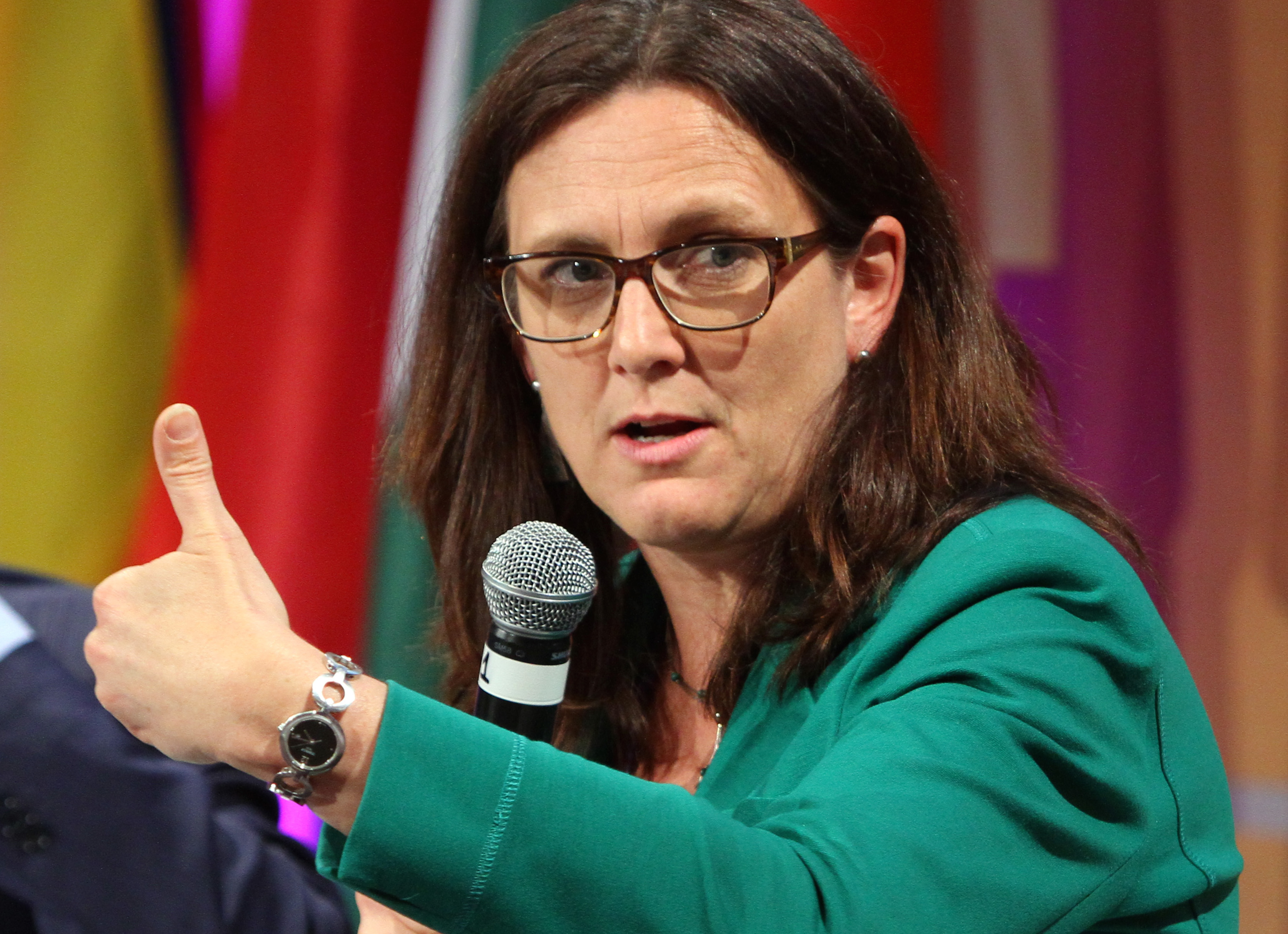 EU-Handelskommissarin Cecilia Malmström verlangt von Bundeskanzlerin Merkel und Vizekanzler Gabriel, im eigenen Land noch stärker als bisher für TTIP zu werben.