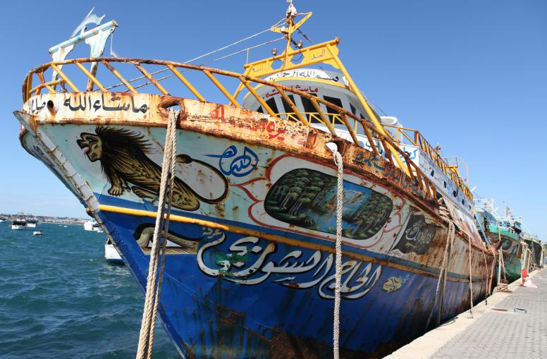 Verlassene Flüchtlingsboote in Italien.