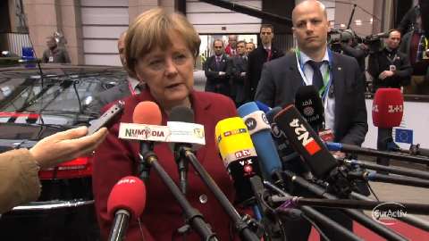  Merkel erwartet "keine Lösung" bei Sondertreffen zu Griechenland