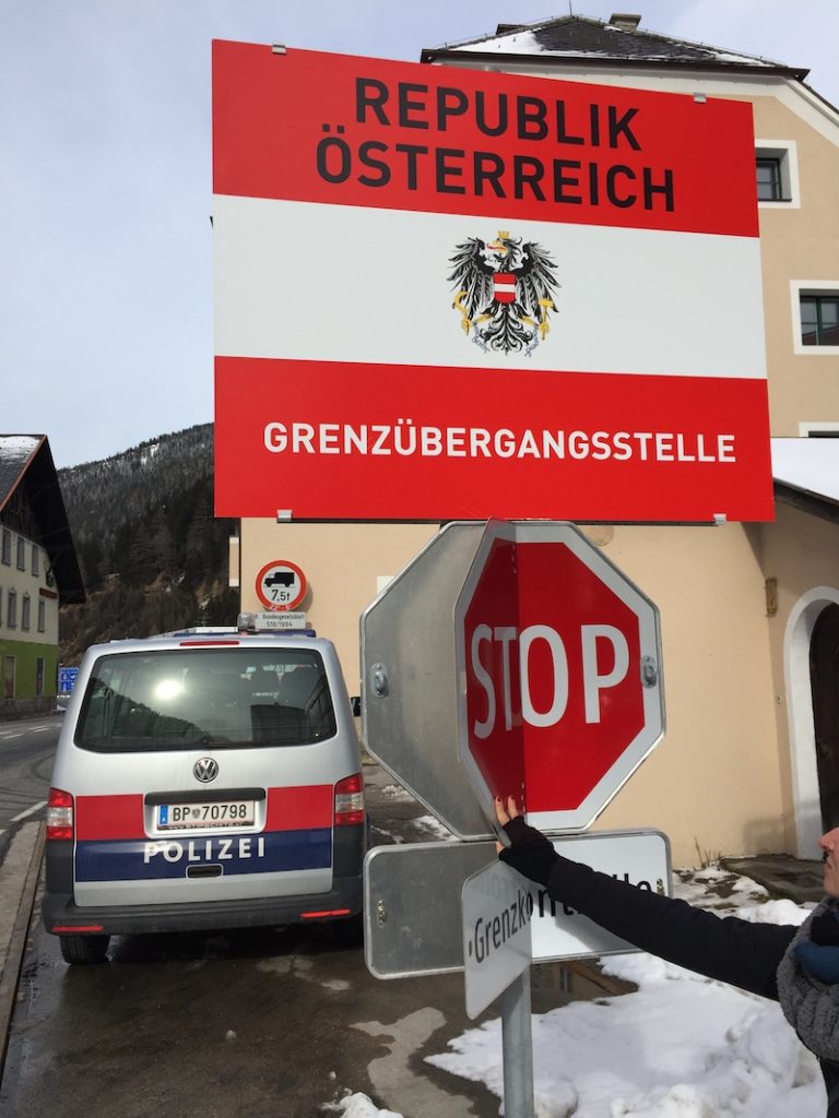 Italienisch-ˆsterreichische Grenze am Brenner