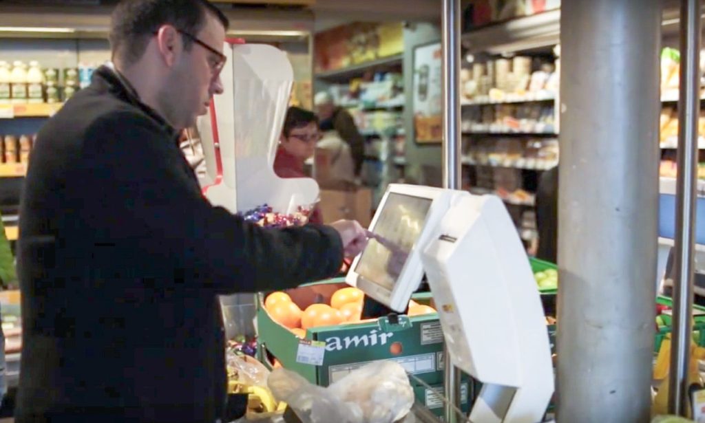 Elias in supermarket