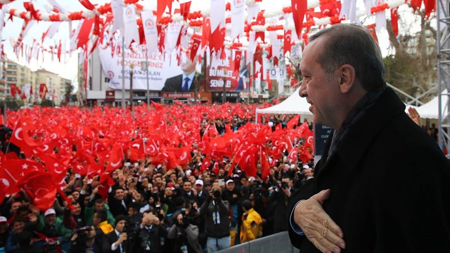 Erdogan at rally