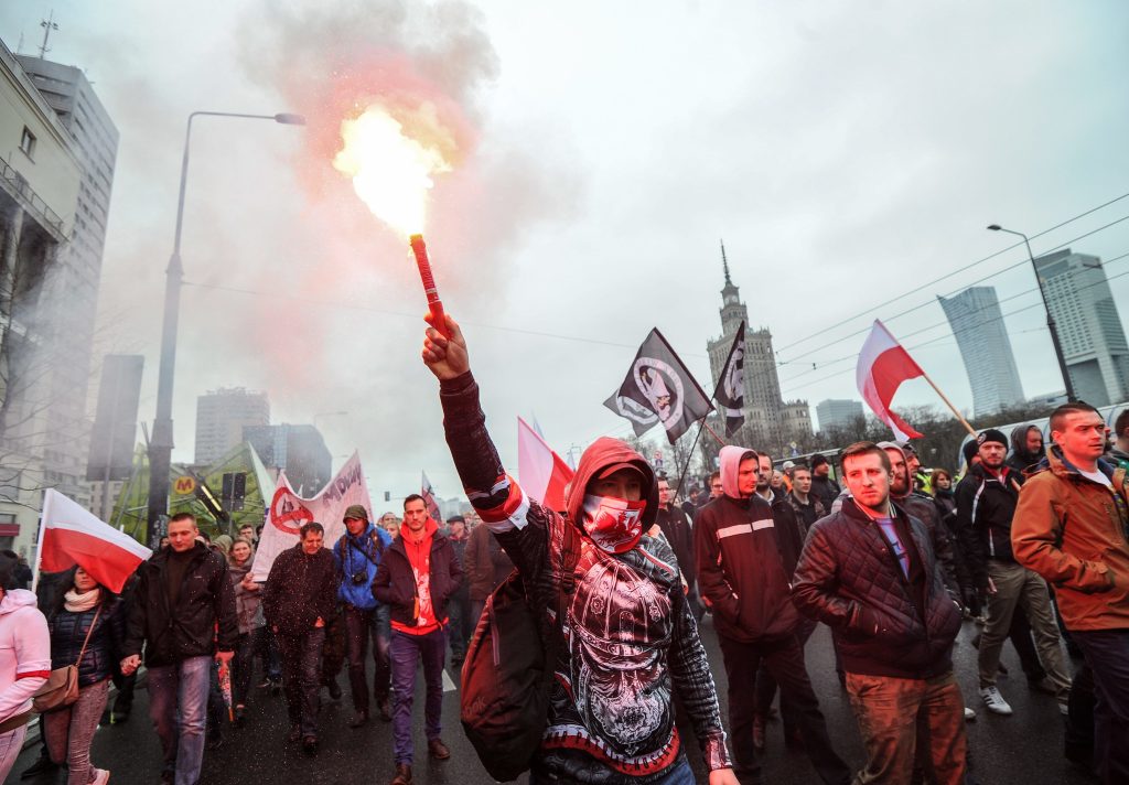 ‚Poles against Migrants‘ rally in Warsaw