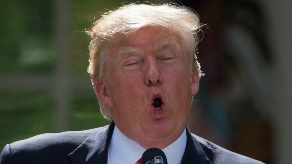 epa06004532 US President Donald J. Trump speaks during a Rose Garden event where he announced that the US is withdrawing from the Paris climate accord, at the White House in Washington, DC, USA, 01 June 2017.  EPA/Molly Riley
