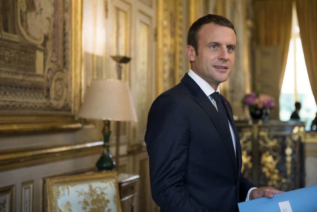 President Emmanuel Macron meets Gerard Rameix