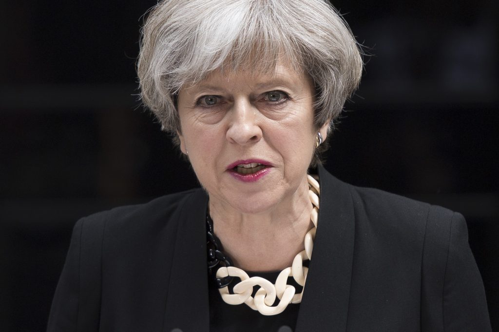 British PM May delivers statement on terrorist incident at London Bridge and Borough Market