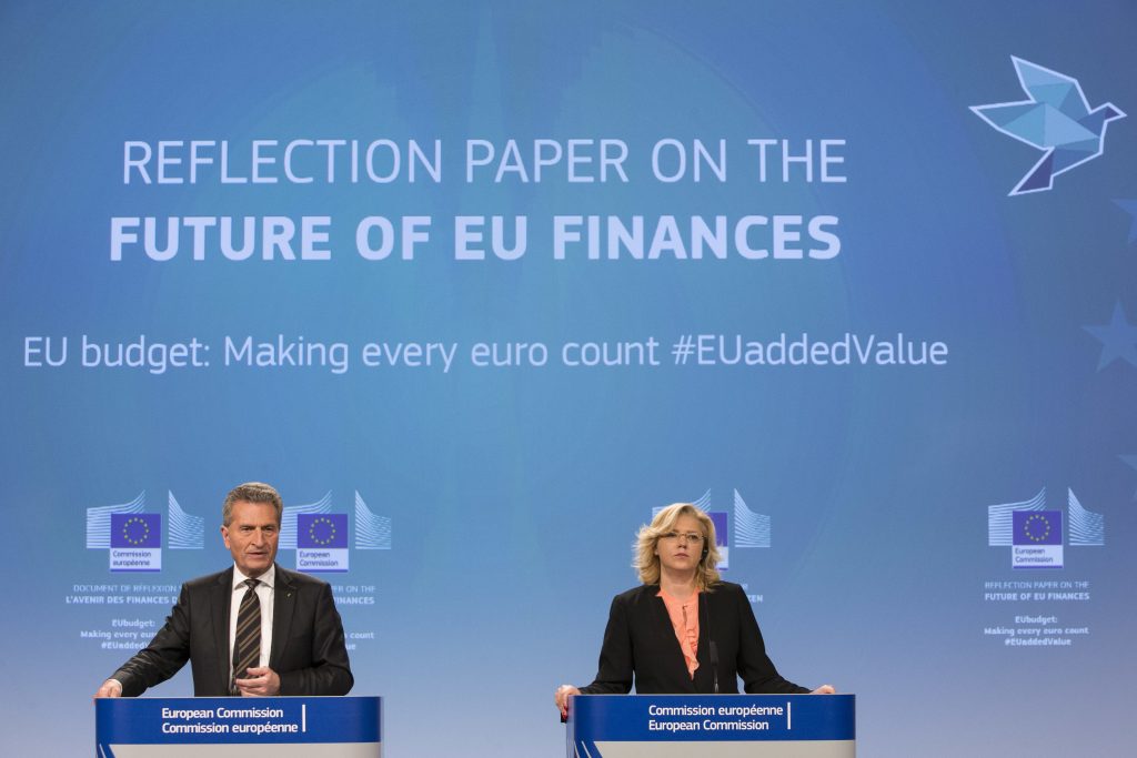 Press conference by Günther Oettinger, Member of the EC in charge of Budget and Human Resources, and Corina Creţu, Member of the EC in charge of Regional Policy, on the reflection paper on the future of EU finances.