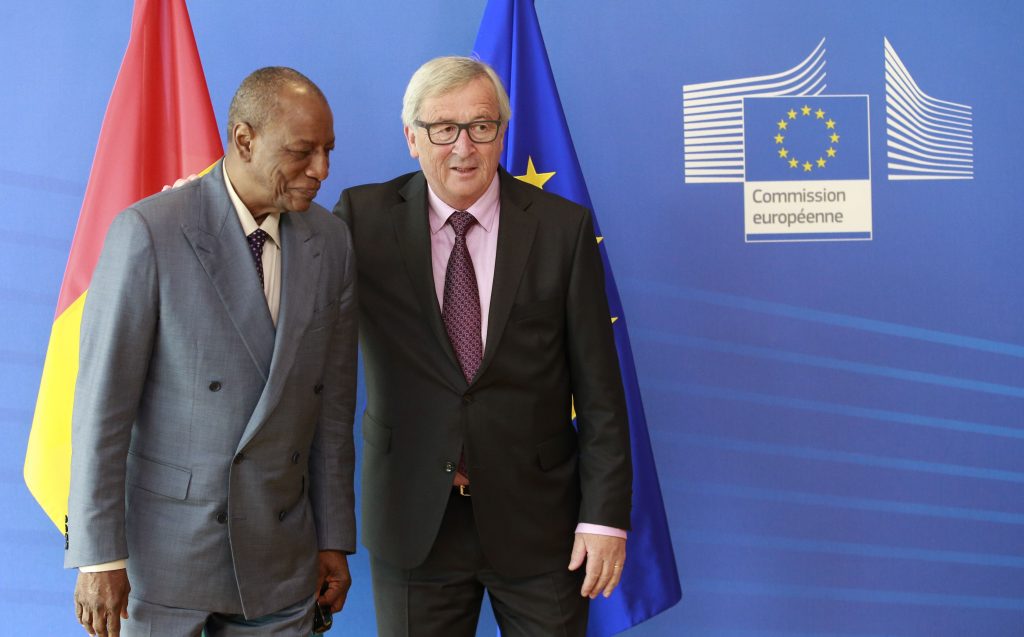 Alpha Conde the President of Guinea visit EU commission