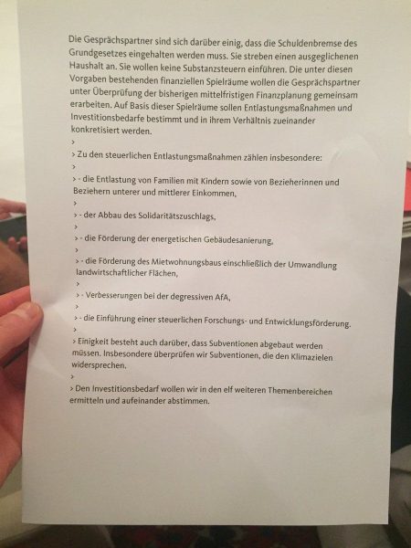 Kern der Jamaika-Finanzpolitik steht