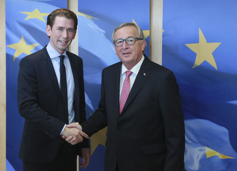 Austrian leader Sebastian Kurz visits EU Commission