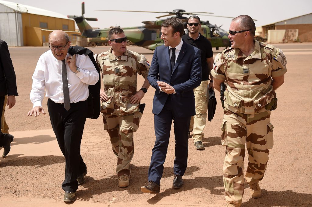 French President Emmanuel Macron in Gao