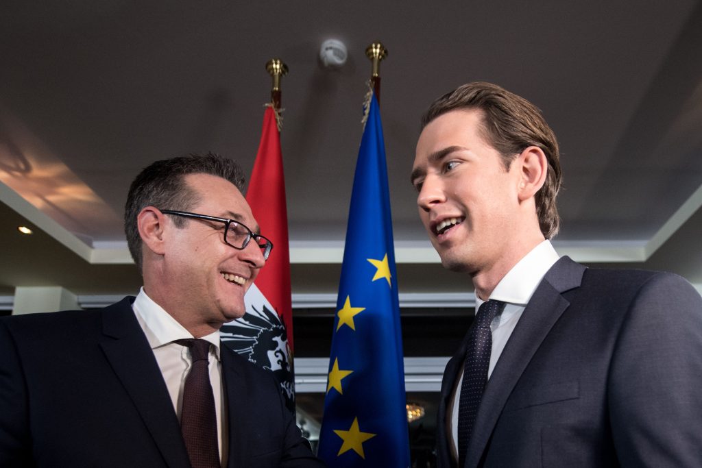 OeVP and FPOe press conference in Vienna