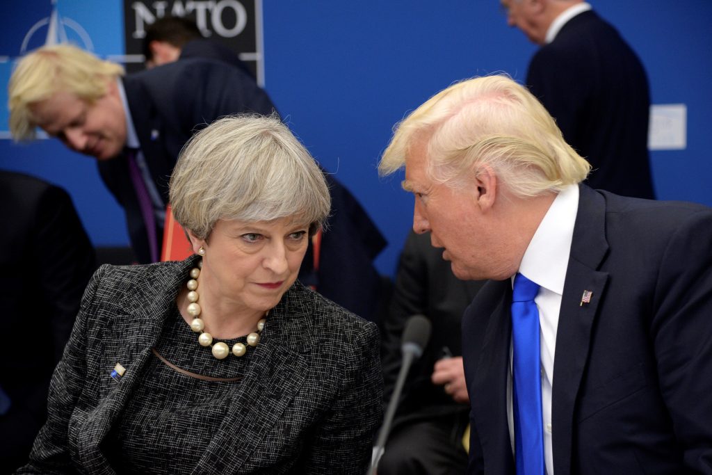 Trump tweets anti-Muslim videos from far-right group Britain First.