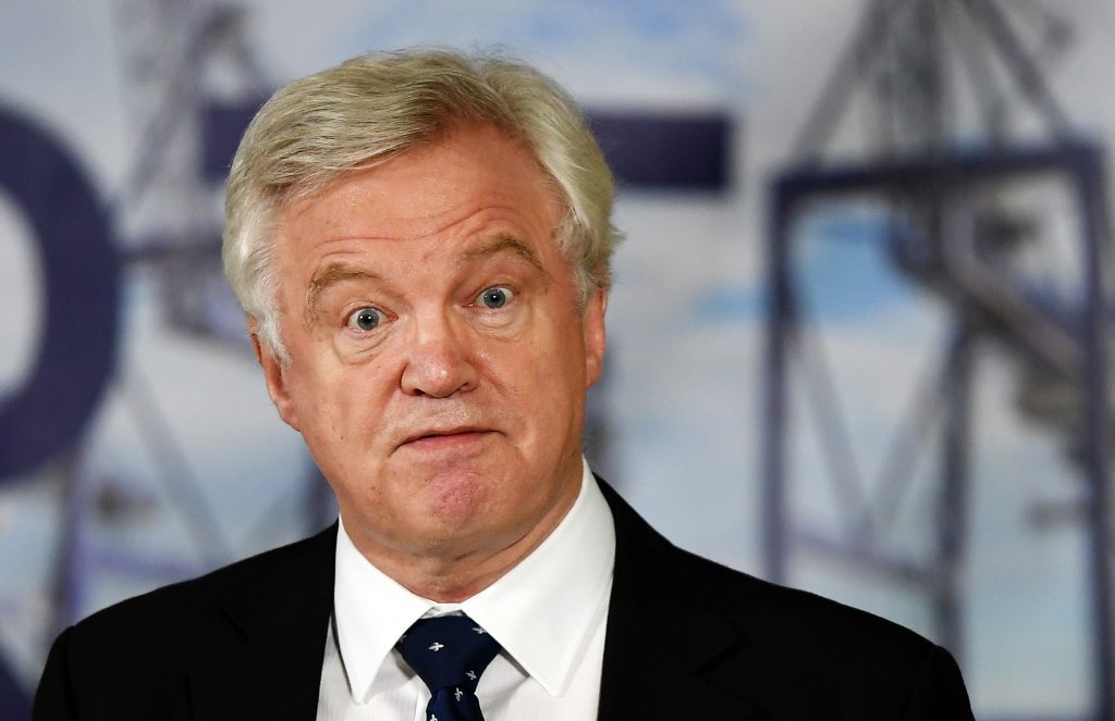 David Davis delivers a speech on Brexit in Middlesborough