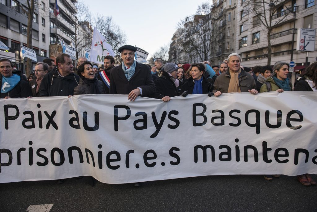 Demonstration for the peace in basque country in Paris