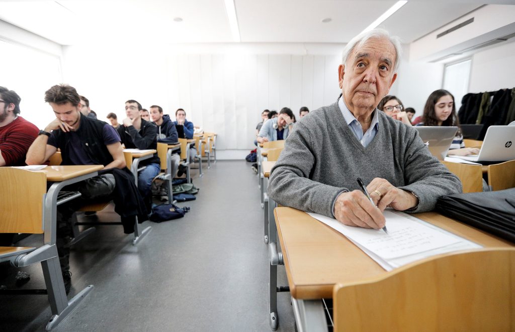 Spaniard 80 years old Miguel Castillo at University