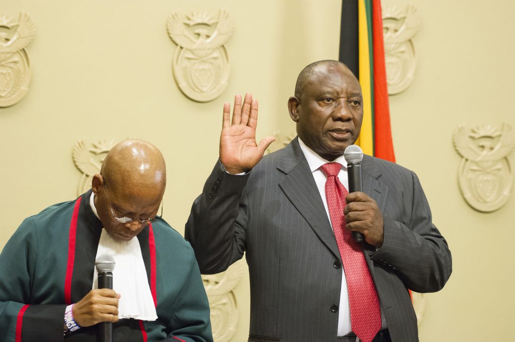 South Africa President Cyril Ramaphosa sworn in