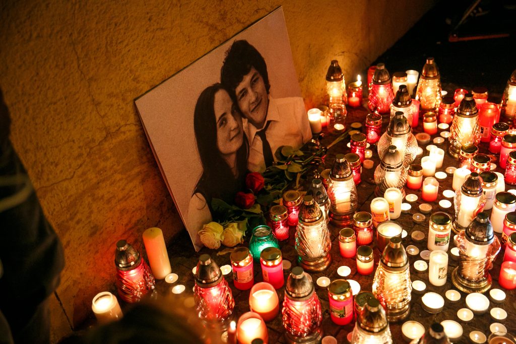 Candlelight vigil for investigative journalist murdered in Slovakia