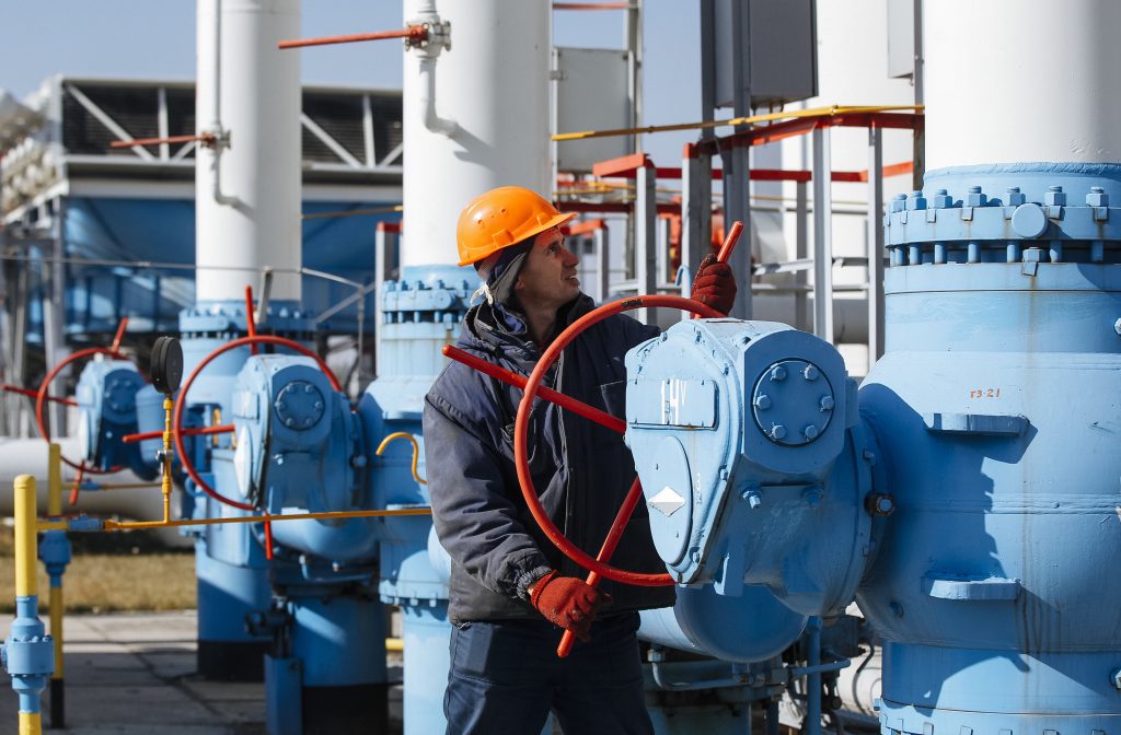 Gas-compressor station in Mryn village