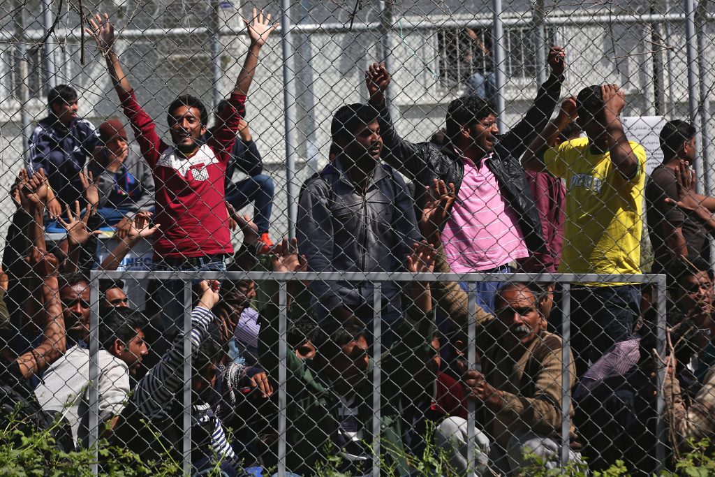 Morai refugee camp on Lesbos