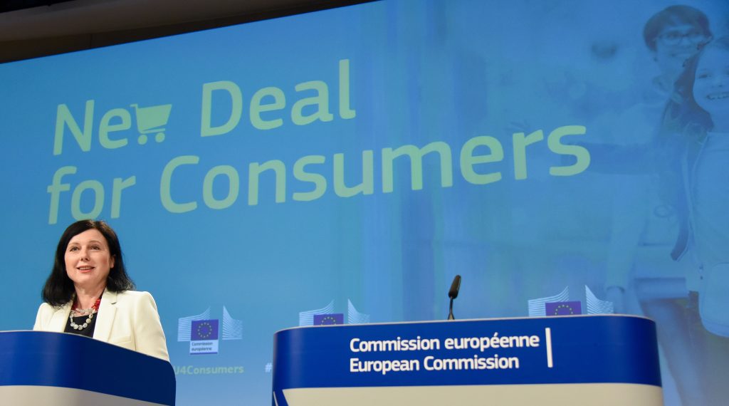 Press conference by Vĕra Jourová, Member of the EC, on the New Deal for Consumers