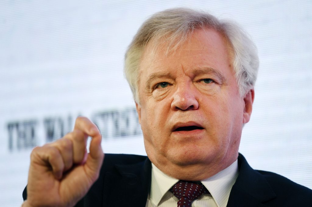 Brexit Secretary David Davis speaks at WSJ CEO Council ob Brexit