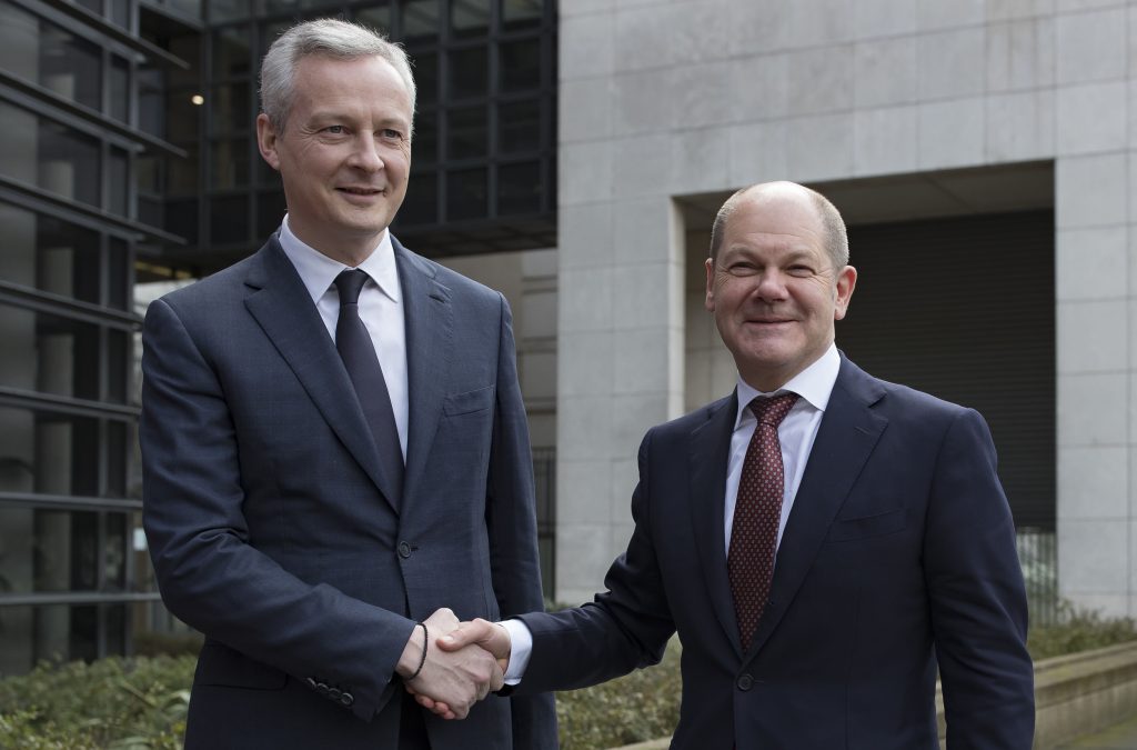 German finance minister Olaf Scholz in Paris