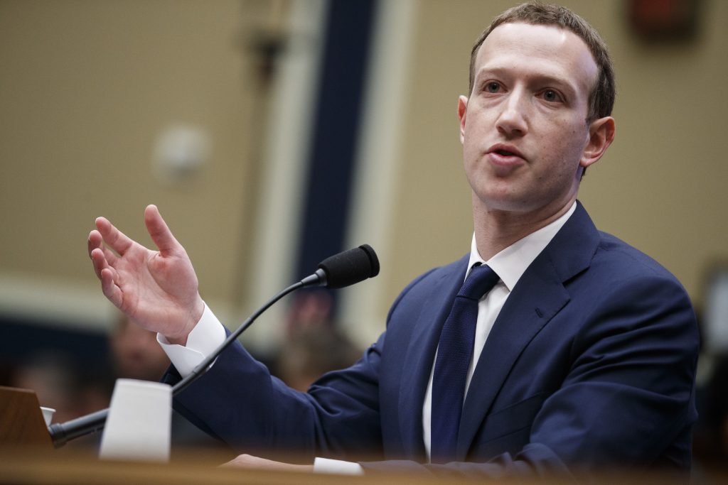 CEO of Facebook Mark Zuckerberg testifies before the House of Representatives House Energy and Commerce Committee