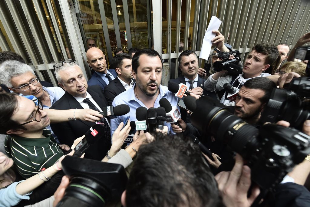 Leader of Lega party, Matteo Salvini