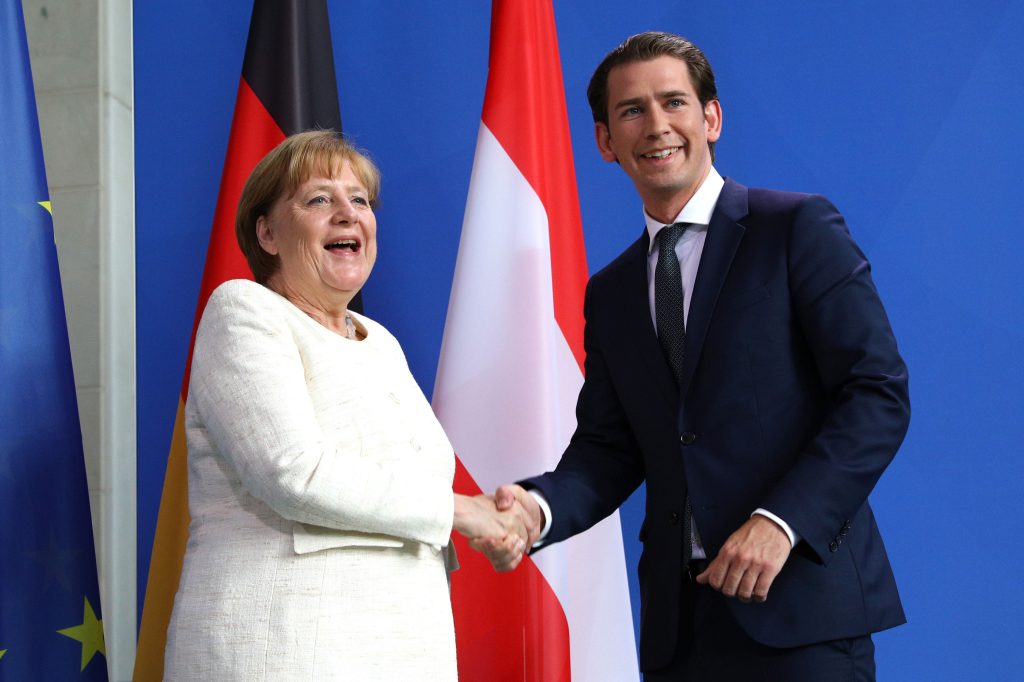 Angela Merkel meets Sebastian Kurz in Berlin