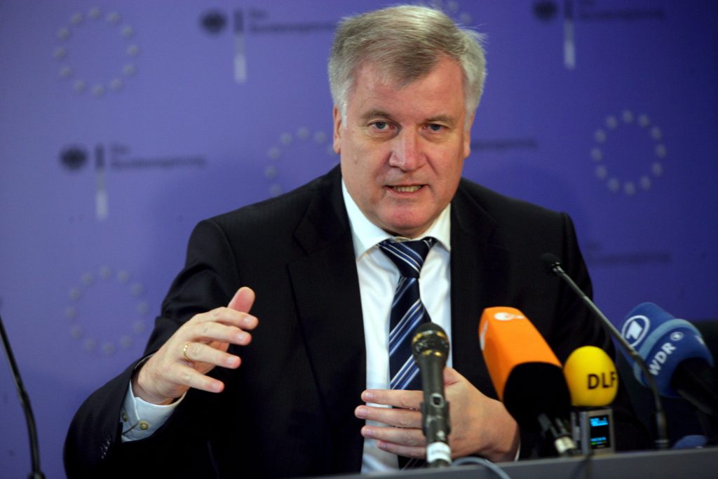 German Agriculture Minister Horst Seehofer holds a press conference